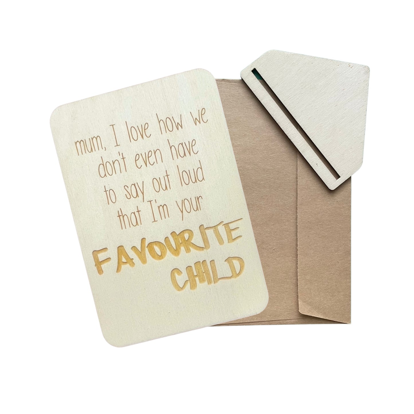 Mum, I'm Your Favourite Child - Cheeky Charlie Keep Cards