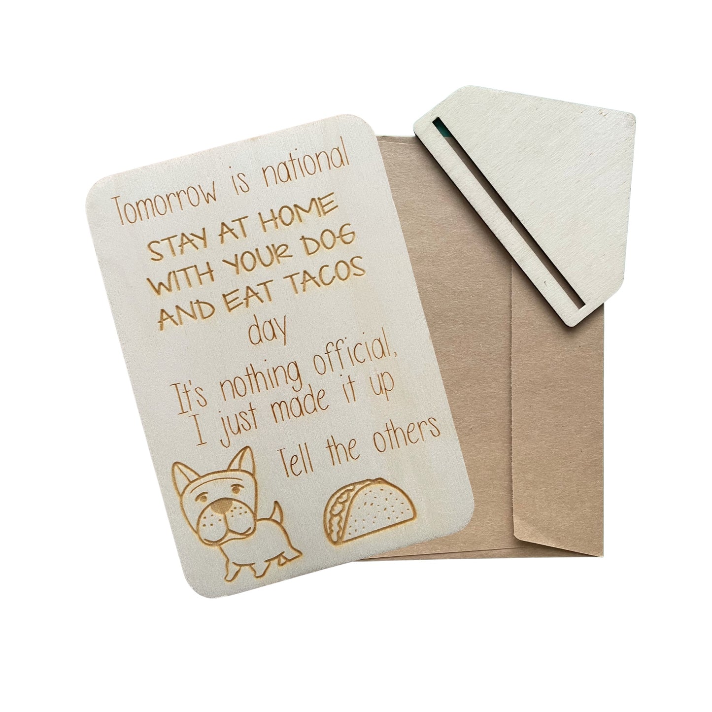 Tomorrow Is National Stay At Home With Your Dog Day - Cheeky Charlie Keep Cards