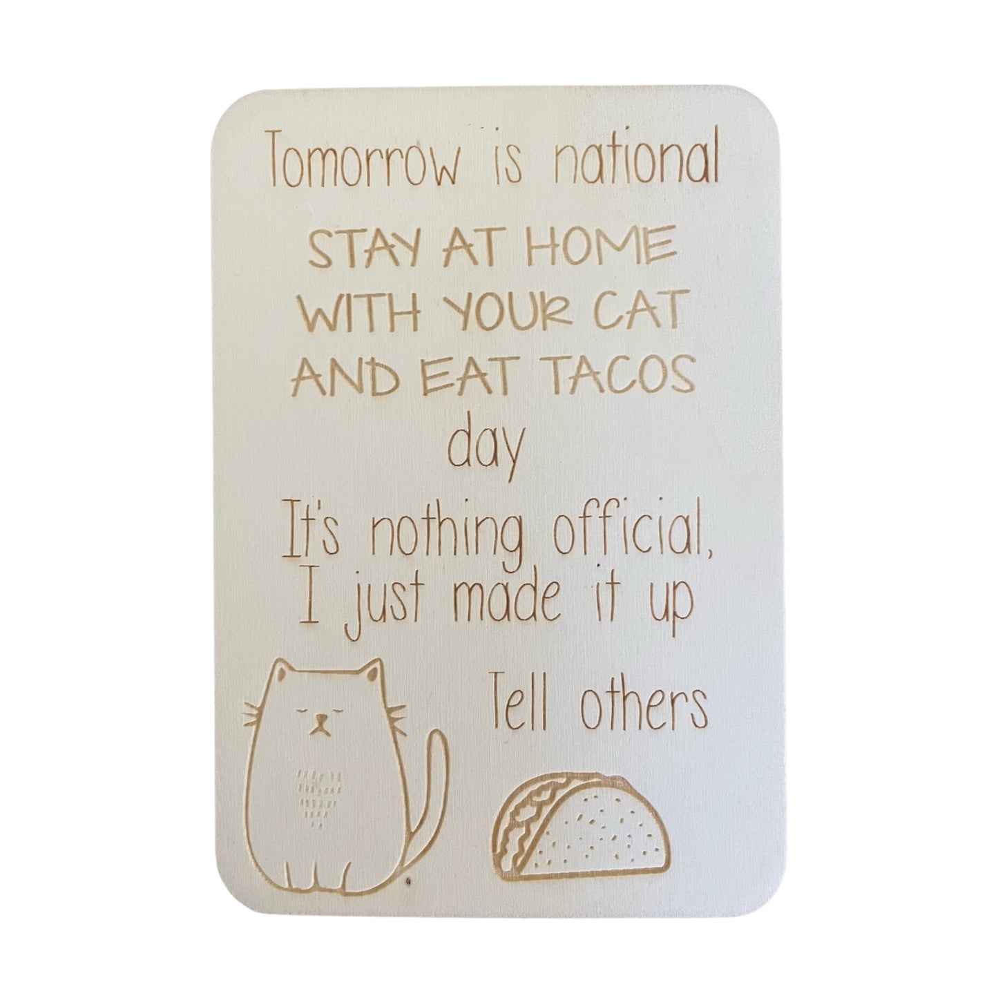 Tomorrow Is National Stay At Home With Your Cat Day - Cheeky Charlie Keep Cards