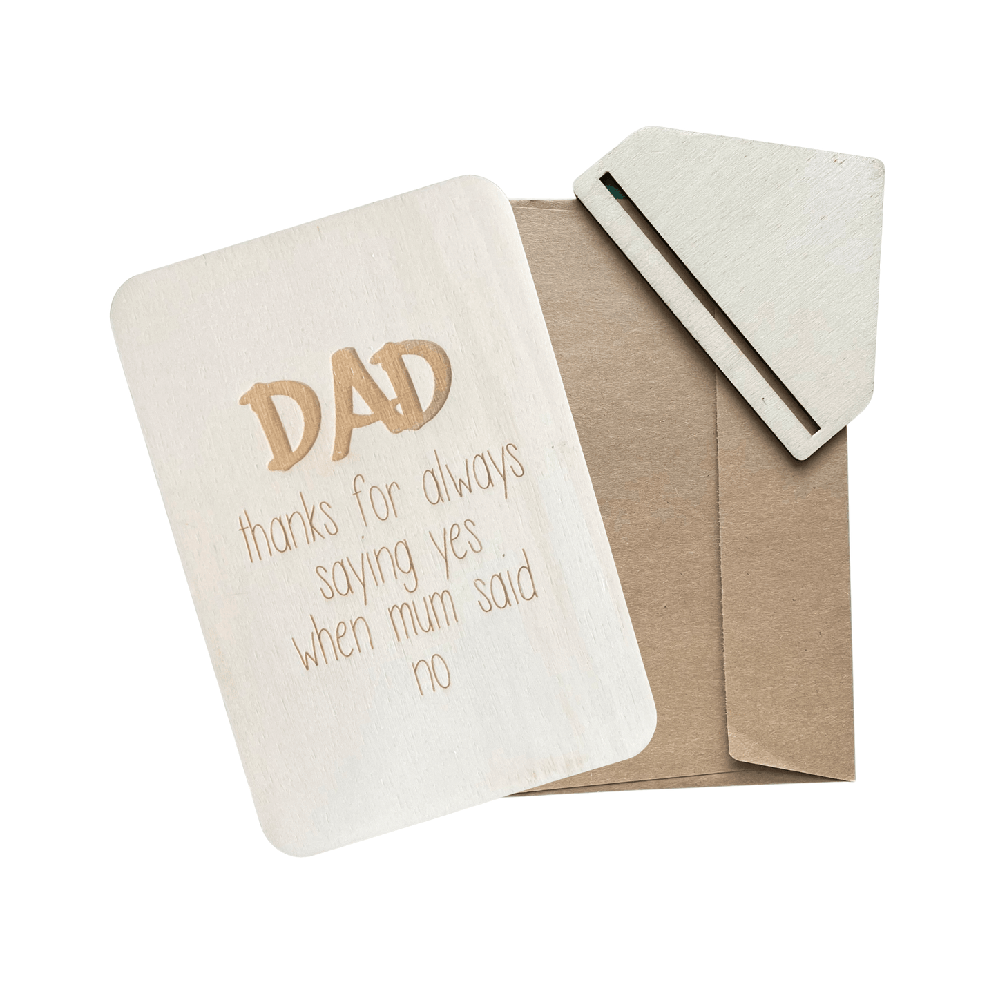 Dad, Thanks For Always Saying Yes - Cheeky Charlie Keep Cards