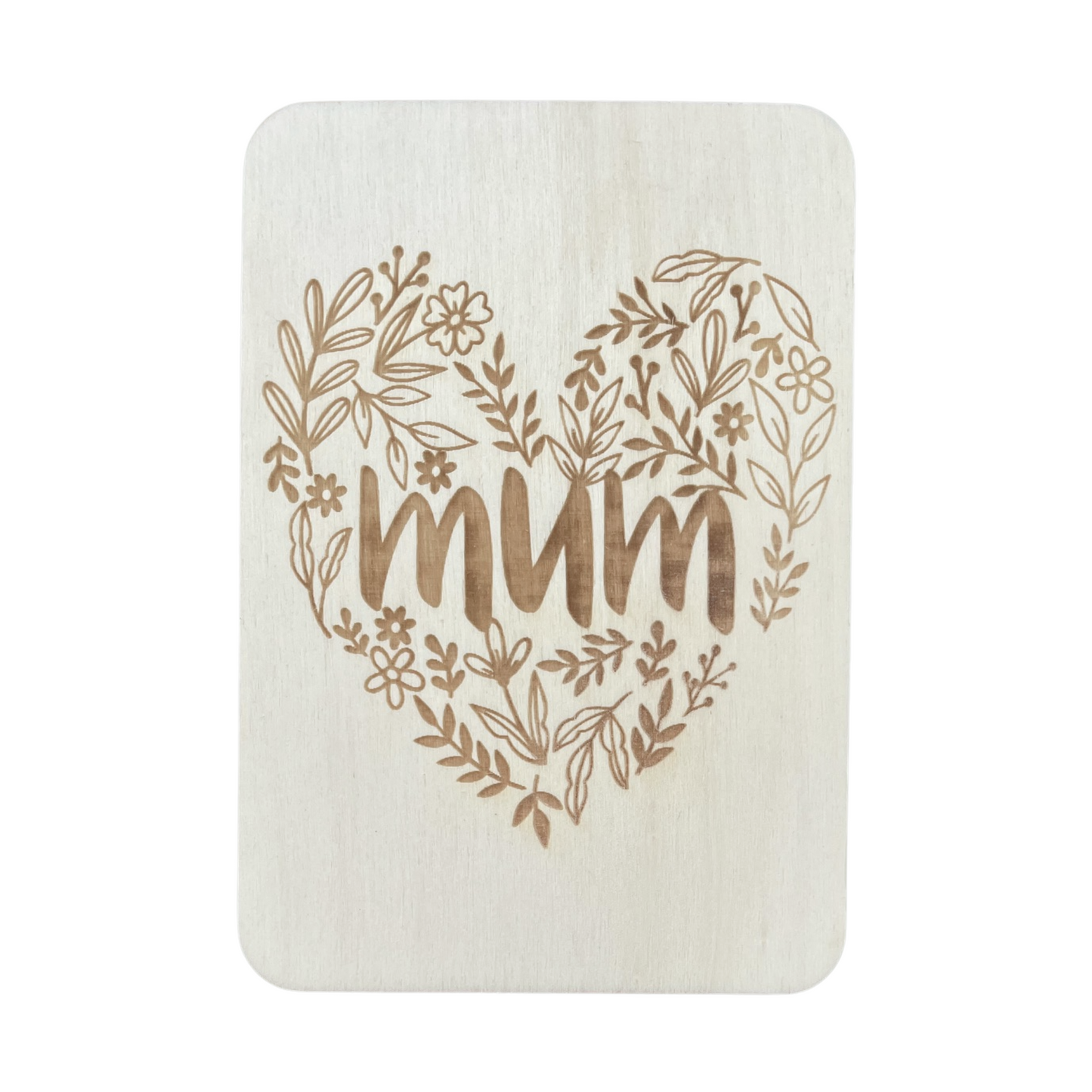 Mum, Floral Heart - Cheeky Charlie Keep Cards