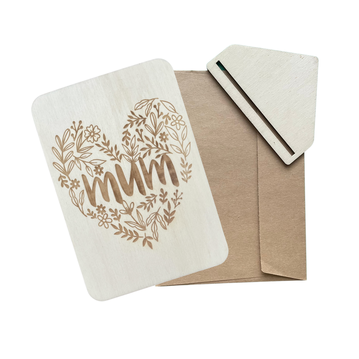 Mum, Floral Heart - Cheeky Charlie Keep Cards