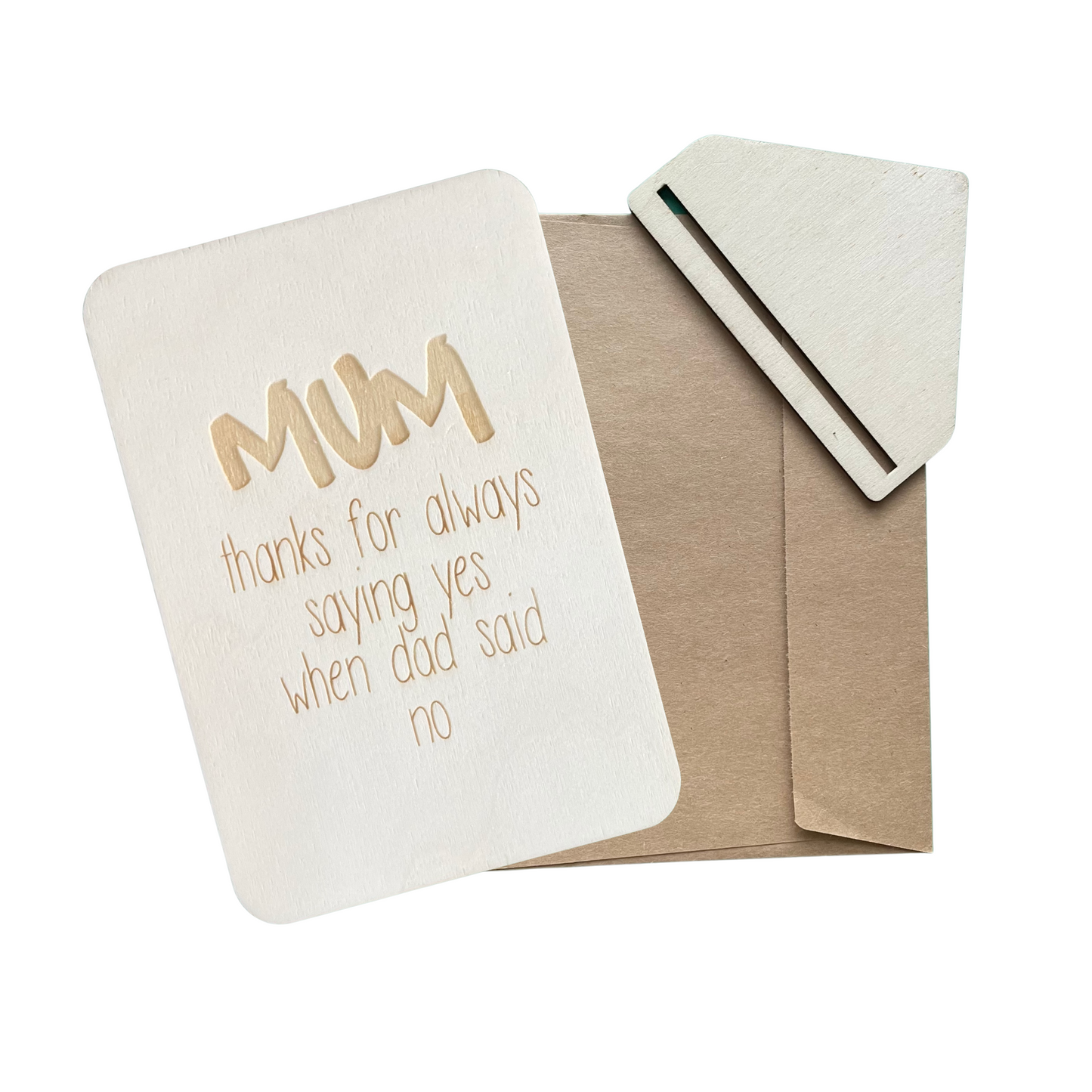 Mum Thanks For Always Saying Yes - Cheeky Charlie Keep Cards