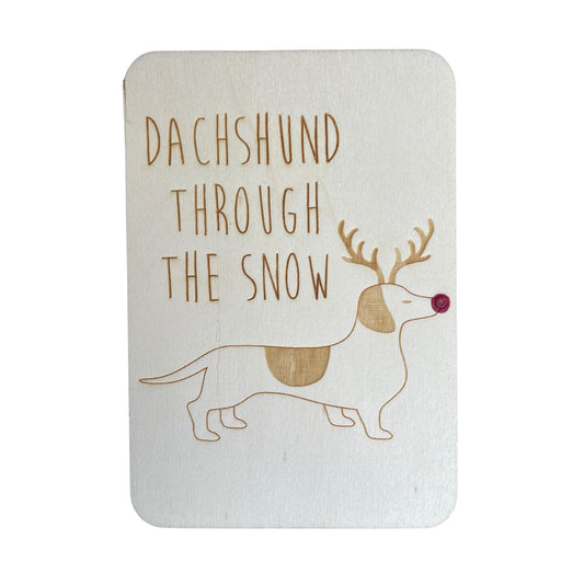 Dachshund Through The Snow - Cheeky Charlie Keep Cards