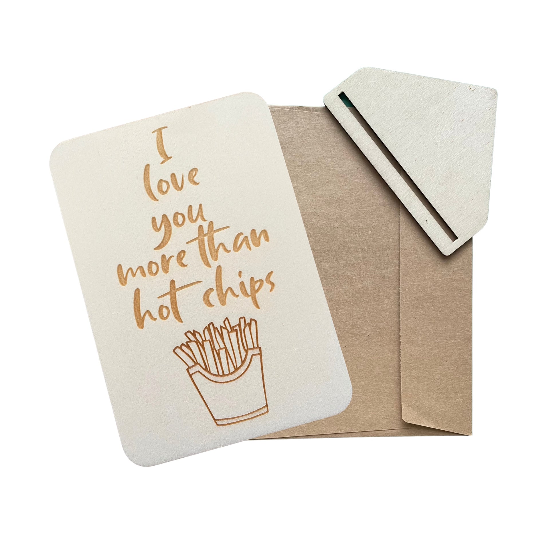 I Love You More Than Hot Chips - Cheeky Charlie Keep Cards