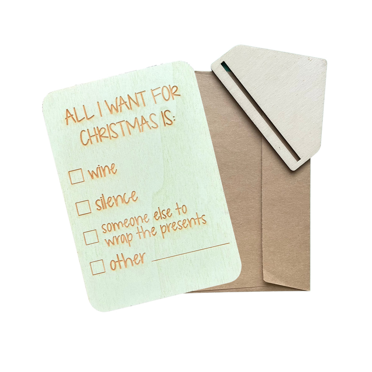 Xmas - All I Want For Christmas Is - Cheeky Charlie Keep Cards