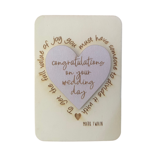 Congratulations On Your Wedding Day - Cheeky Charlie Keep Cards