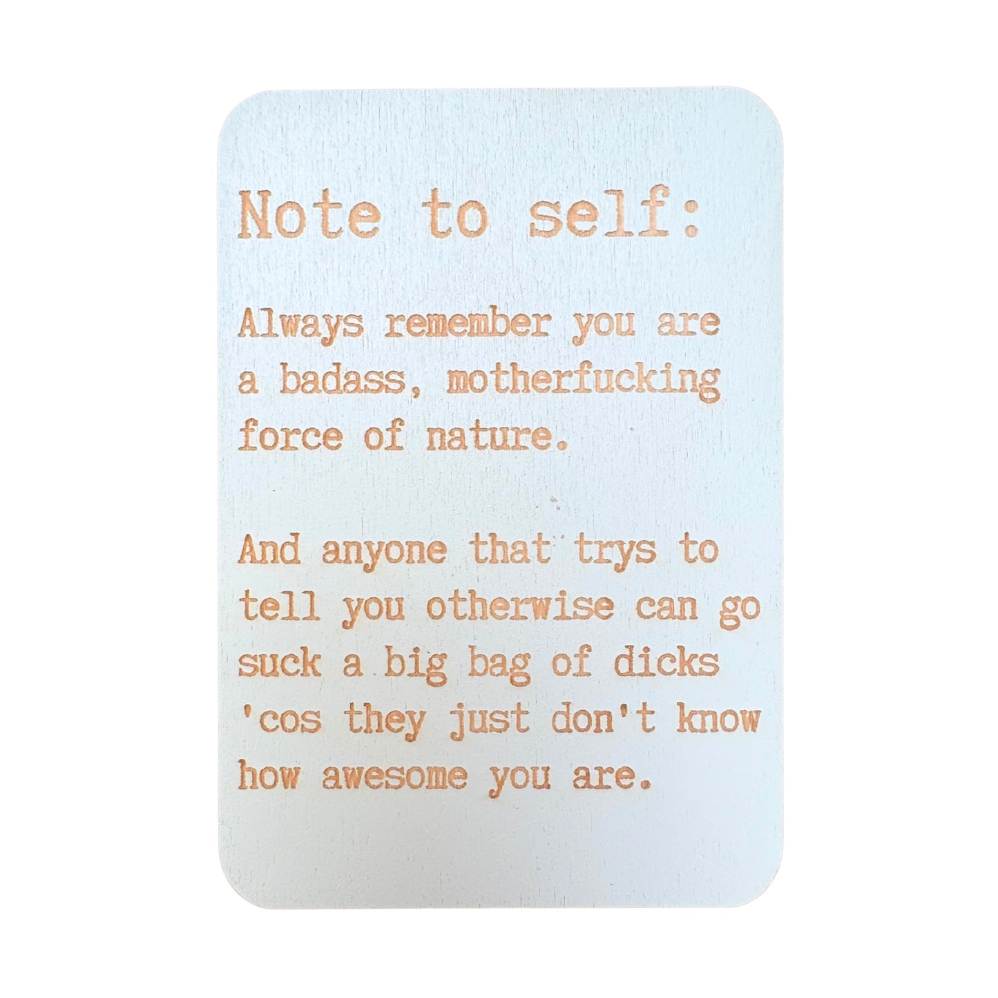Note To Self: