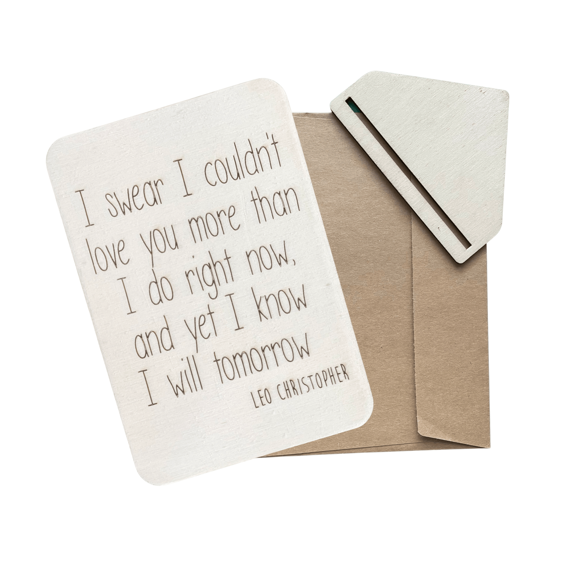 I Swear I Couldn’t Love You More - Cheeky Charlie Keep Cards