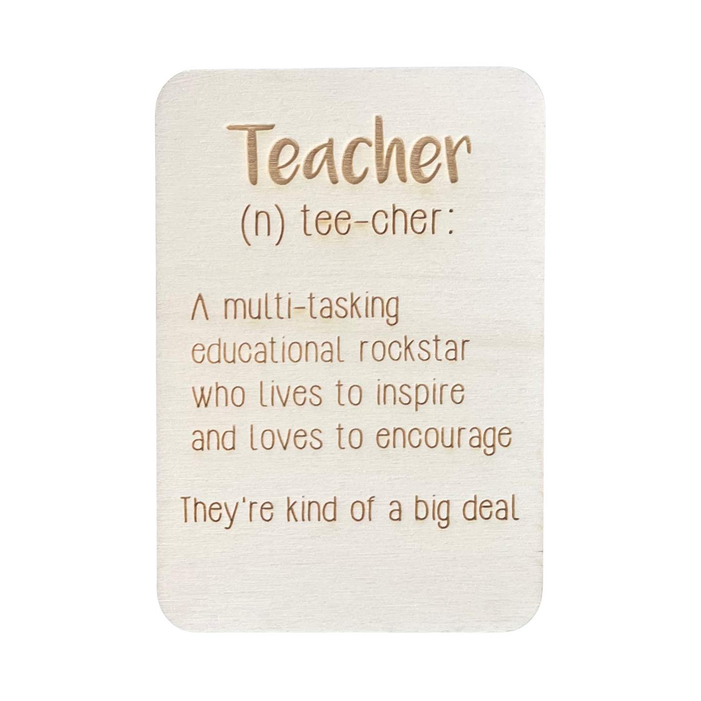 Teacher (n) - Cheeky Charlie Keep Cards